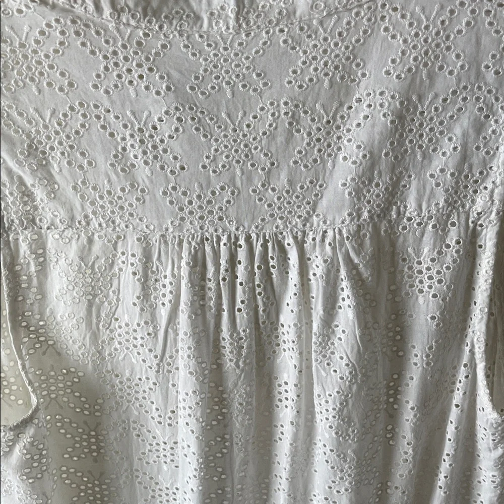 White Eyelet Sleeveless swim cover up by seafolly - Picture 6 of 8